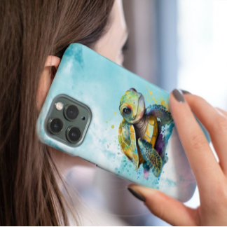 Niedliche Meeresschildkröten - Kunstwerk Blau Case-Mate iPhone 14 Hülle