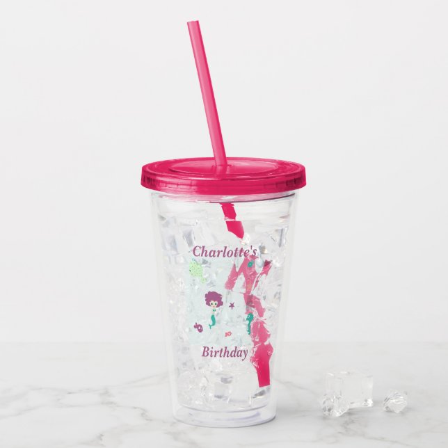 Niedliche Meerestiere Acryltrinkbecher (Vorderseite Ice)
