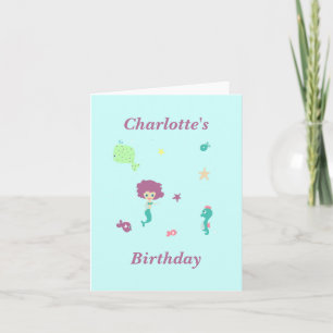 Niedliche Meerestiere Dankeskarte