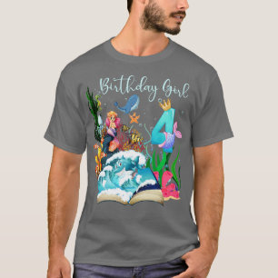 Niedliche Meerjungfrau 4. Geburtstagskarte T-Shirt