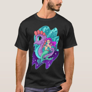 Niedliche Meerjungfrau auf Sirens Wasserkreatur T-Shirt