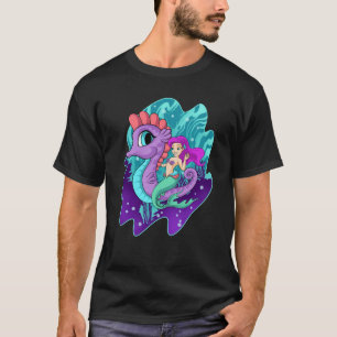Niedliche Meerjungfrau auf Sirens Wasserkreatur T-Shirt