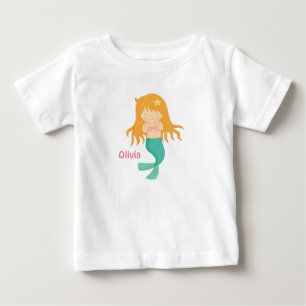 Niedliche Meerjungfrau für Kindermädchen Baby T-shirt