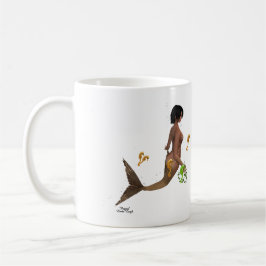 Niedliche Meerjungfrau mit Seepferden Zitat Kaffee Kaffeetasse