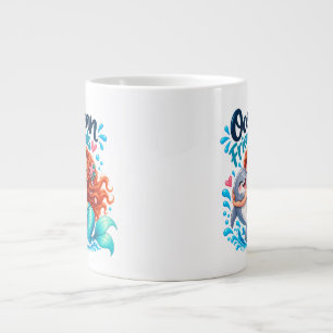 Niedliche Meerjungfrau Ozean Freunde Delfin Kaffee Jumbo-Tasse