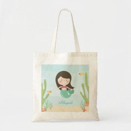 Niedliche Meerjungfrau scherzt Taschen-Tasche Tragetasche