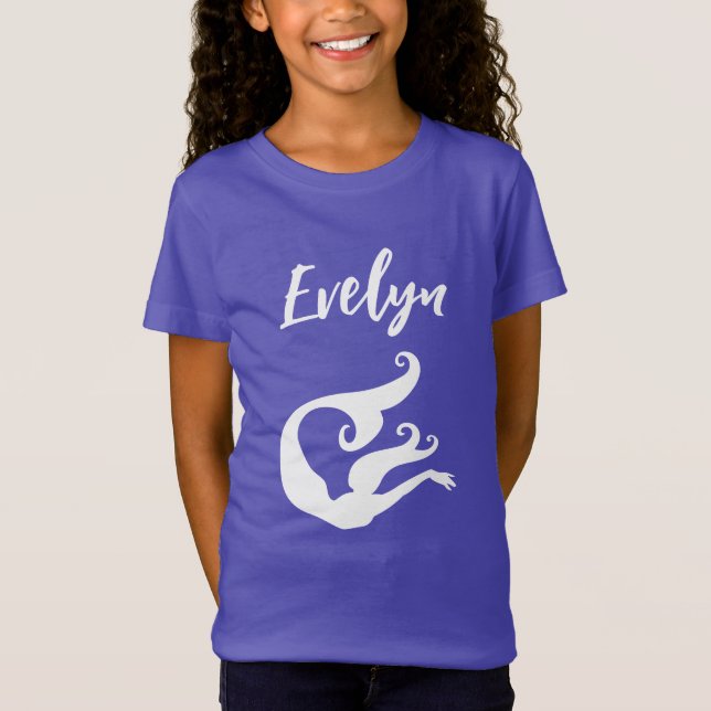 Niedliche Meerjungfrau-Silhouette-Kind ist kein Sh T-Shirt (Vorderseite)