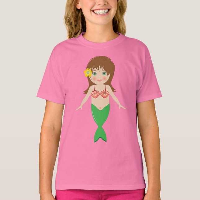 Niedliche Meerjungfrau T-Shirt (Vorderseite)