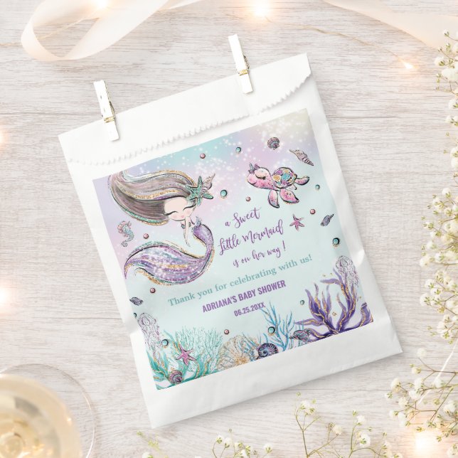 Niedliche Meerjungfrau unter dem Sea Girl-Kinderdu Geschenktütchen (Ausgeschnitten)