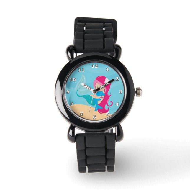 Niedliche Meerjungfrauen beobachten Armbanduhr (Vorderseite)