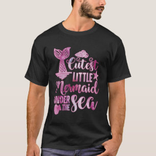 Niedliche Meerjungfrauen Kinder Schwarze Rosa Gala T-Shirt