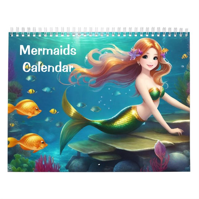 Niedliche Meerjungfrauen - Kinderkalender Kalender (Titelbild)