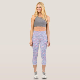 Niedliche Meerjungfrauenskala, magische Meereskrea Capri Leggings