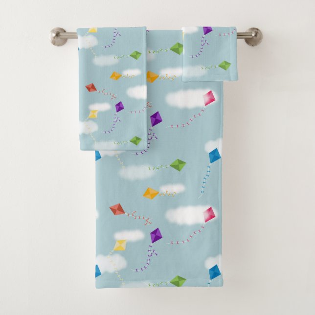 Niedliche mehrfarbige Fliegenkite Kinder Badhandtuch Set (Insitu)