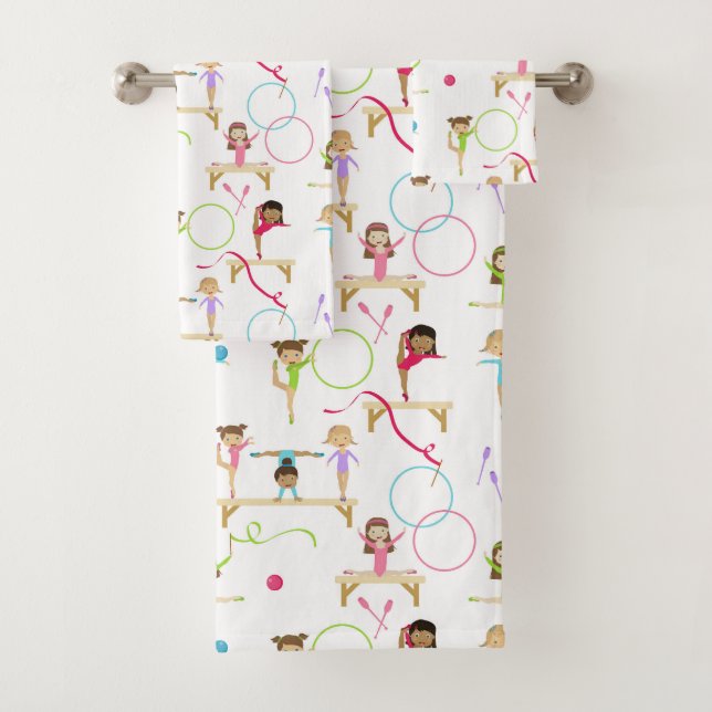 Niedliche mehrfarbige Gymnastik Kinder Badhandtuch Set (Insitu)