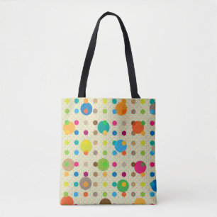 Niedliche mehrfarbige Polka-Punkte Tasche