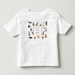 Niedliche, mehrkätzige Katzen Adortierbarer, benut Kleinkind T-shirt
