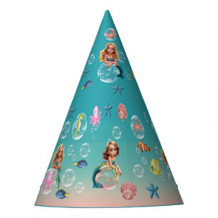 Niedliche Mermaid Kid Birthday Party Partyhütchen