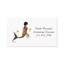 Niedliche Mermaid mit Seepferd-Visitenkarte
