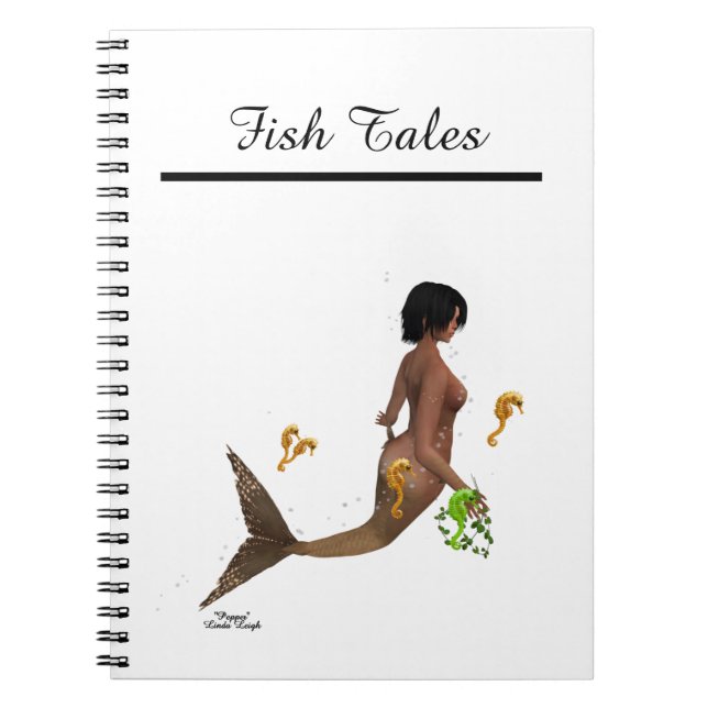 Niedliche Mermaid mit Seepferde SpiralNotebook Notizblock (Vorderseite)