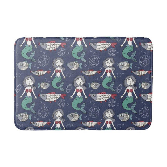 Niedliche Mermaid Pattern Badmatten Badematte (Vorderseite)