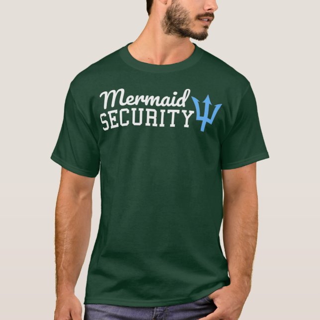 Niedliche Mermaid-Sicherheit im Shirt Männer Fraue (Vorderseite)
