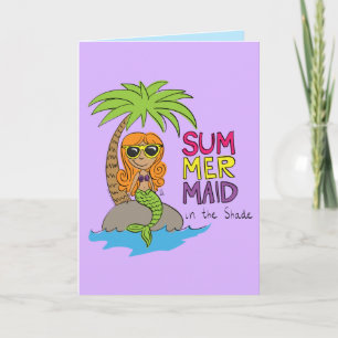 Niedliche Mermaid Summer Grußkarten Karte