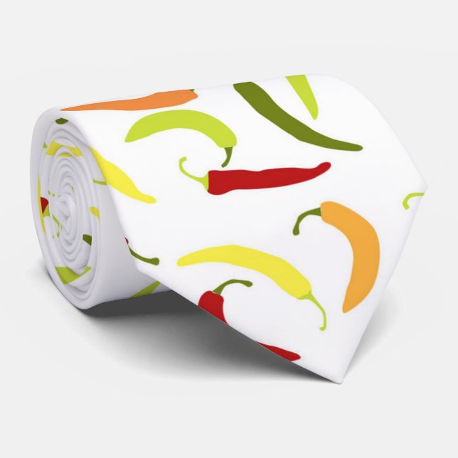 Niedliche mexikanische Fiesta Chili Paprikaschoten Krawatte (Gerollt)