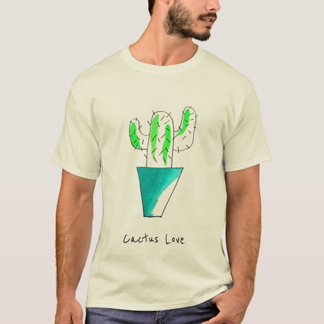 Niedliche mexikanische Kakteen-Pflanze T-Shirt (Vorderseite)