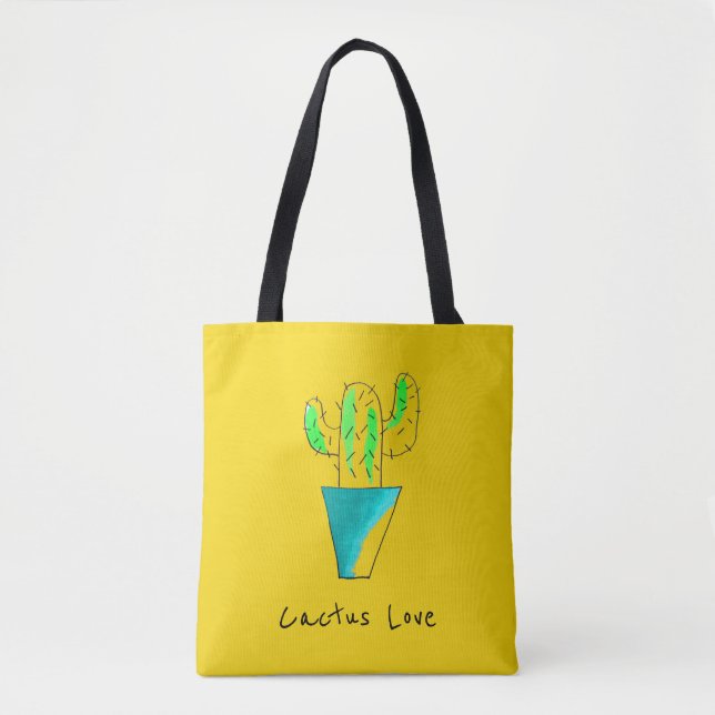 Niedliche mexikanische Kakteen-Wüstenkunst Tasche (Vorderseite)