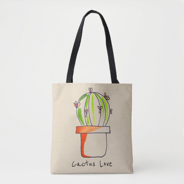 Niedliche mexikanische Kakteen-Wüstenkunst Tasche (Vorderseite)