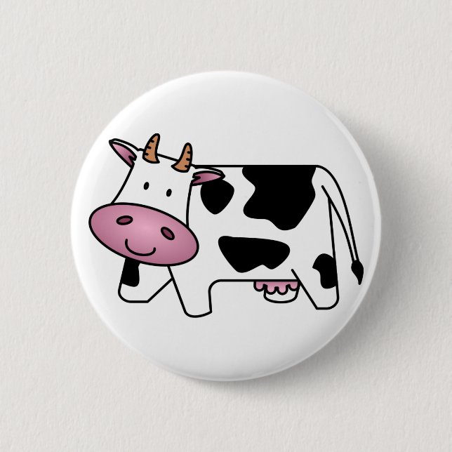 Niedliche Milchkuh Button (Vorderseite)