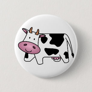 Niedliche Milchkuh Button
