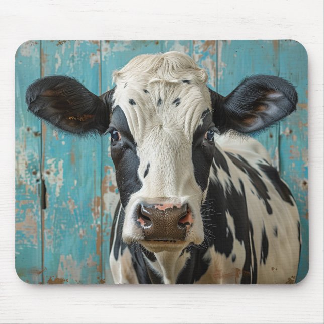 Niedliche Milchkühe Bauernhof Malerei Mousepad (Vorne)