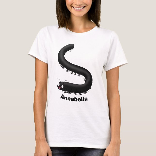 Niedliche Millipez-Cartoon-Abbildung T-Shirt (Vorderseite)