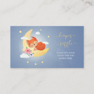 Niedliche Mini-Fuchs-Babydusche-Windelraffinerie Begleitkarte