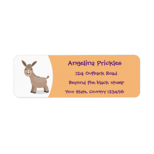 Niedliche Miniatur-Esel-Cartoon-Abbildung