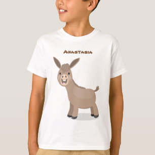 Niedliche Miniatur-Esel-Cartoon-Abbildung T-Shirt