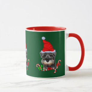 Niedliche Miniaturschnauzer-Weihnachtsgeschenke Tasse