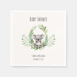 Niedliche Minimal Koala Bear Babydusche Serviette