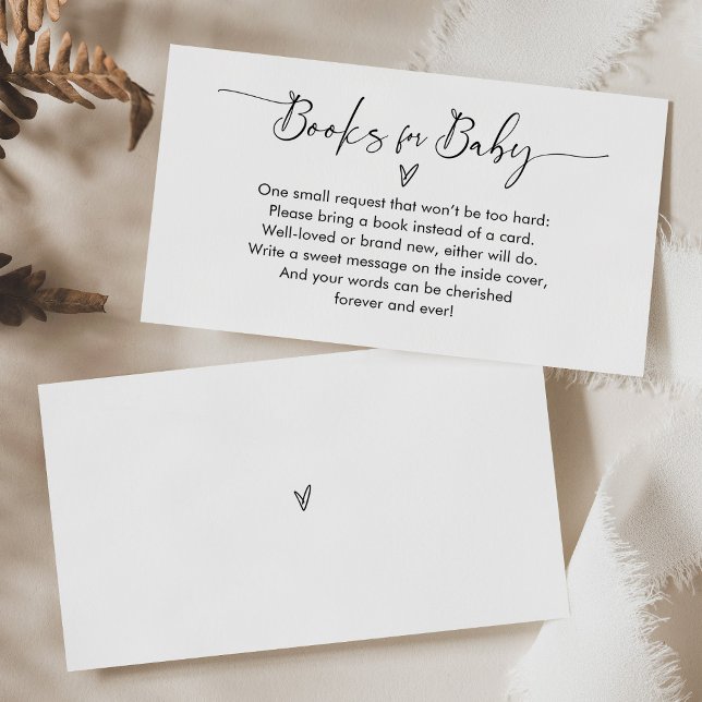 Niedliche Minimale Bücher für die Babyduschenkarte Visitenkarte (Von Creator hochgeladen)