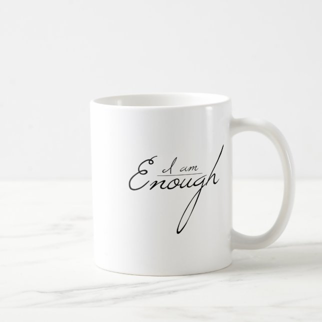 Niedliche Minimalistische Liebe Genügend Liebe sel Kaffeetasse (Rechts)