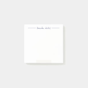 Niedliche Minimalistische Lila Monogramm Vollname Post-it Klebezettel