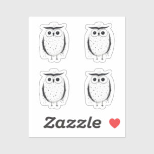 Niedliche Minimalistische Schale - Handgezeichnete Aufkleber