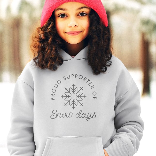 Niedliche Minimalistische Schneetage Hoodie (Snow days supporter!)