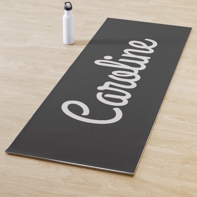 Niedliche Minimalistische Skripttypografie Name Sc Yogamatte (Beispiel)