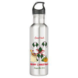 Niedliche Minimalistische Weihnachten und Neues Ja Edelstahlflasche