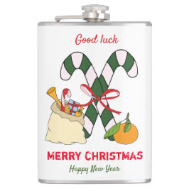Niedliche Minimalistische Weihnachten und Neues Ja Flachmann