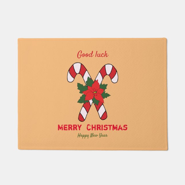 Niedliche Minimalistische Weihnachten und Neues Ja Fußmatte (Vorderseite)