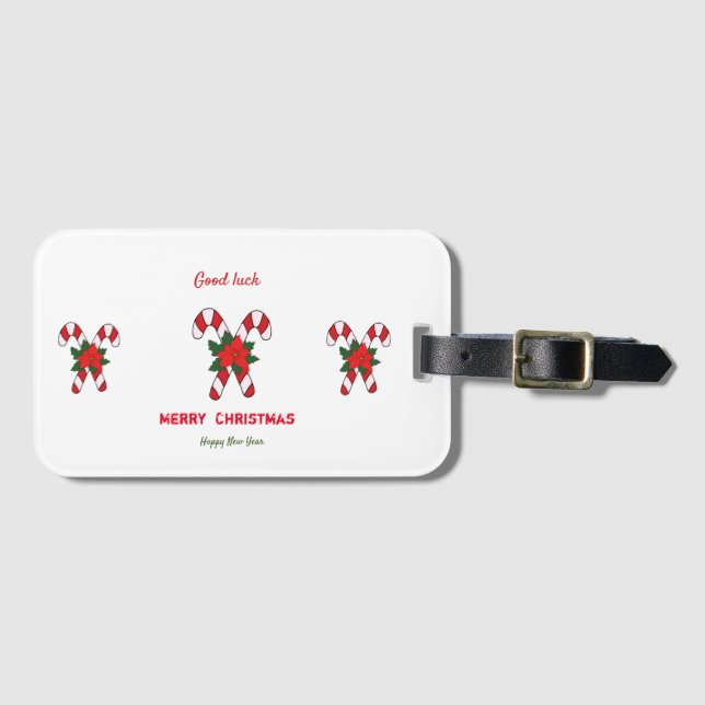 Niedliche Minimalistische Weihnachten und Neues Ja Gepäckanhänger (Vorderseite (Horizontal))